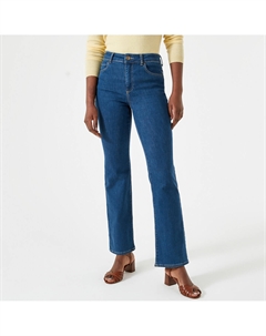 Джинсы буткат с эффектом пуш-ап синий Laredoute