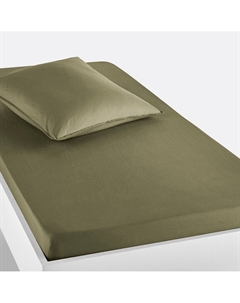 Простыня натяжная детская однотонная из осветленного хлопка Scenario зеленый Laredoute