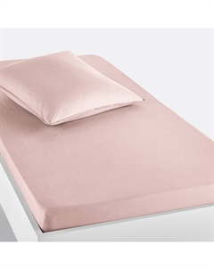Простыня натяжная детская однотонная из осветленного хлопка Scenario розовый Laredoute