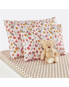 Наволочка детская 100 хлопок Bertille розовый La redoute interieurs