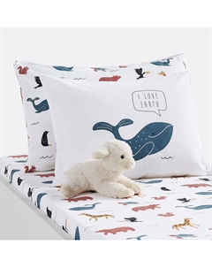 Наволочка из биохлопка Earth белый Laredoute