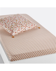 Натяжная простыня детская из хлопка Bertille розовый La redoute interieurs