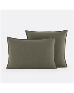 Наволочка детская из хлопковой фланели Clara зеленый Laredoute