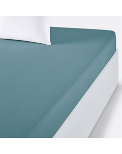 Простыня натяжная однотонная из джерси био Scenario синий Laredoute