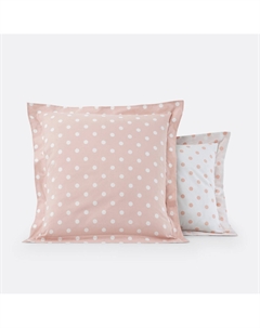 Наволочка 100 хлопок с принтом в горошек Clarisse розовый La redoute interieurs