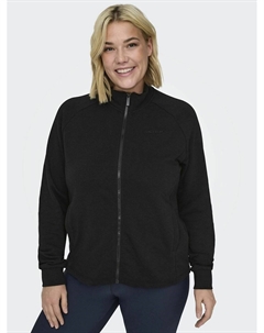 Свитшот на молнии с воротником-стойкой Melina Curvy черный Laredoute
