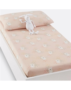 Простыня-чехол детская хлопковая бортик 17 см Louisa розовый La redoute interieurs