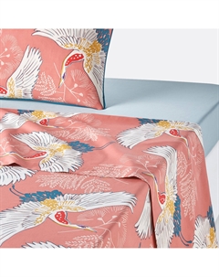 Простыня из хлопкового перкаля Grues розовый Laredoute