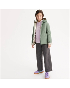 Ветровка с капюшоном двухсторонняя зеленый La redoute collections