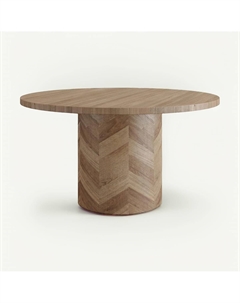 Стол обеденный из шпона дуба на 5 персон бежевый Laredoute