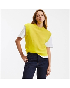 Безрукавка с круглым вырезом желтый Laredoute