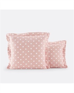 Наволочка из фланели с рисунком в горошек Clarisse розовый La redoute interieurs