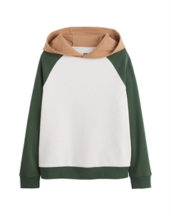 Свитшот с капюшоном из мольтона каштановый Laredoute