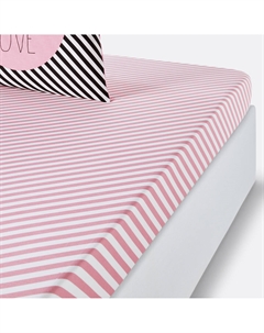 Натяжная простыня из хлопка Paris for ever розовый La redoute interieurs