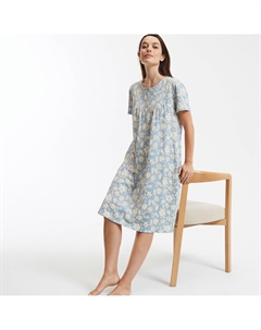 Ночная рубашка из хлопка с цветочным принтом разноцветный Laredoute