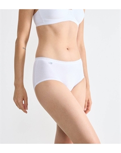 Комплект из трех трусов-слипов миди Basic белый Sloggi