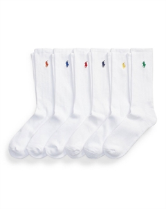 Упаковка из 6 пар спортивных носков из хлопка белый Polo ralph lauren