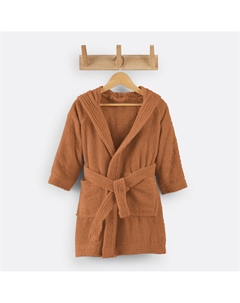 Халат детский с капюшоном 350 гм Scenario каштановый La redoute interieurs
