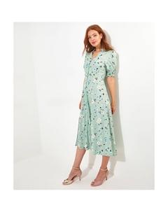 Платье с цветочным принтом Sylvie зеленый Laredoute