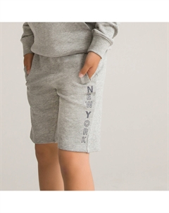 Бермуды из мольтона биохлопок 3-14 лет серый Laredoute