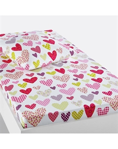 Детская натяжная простыня из 100 хлопка Coeur Libert розовый So'home