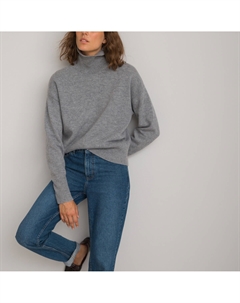 Пуловер ignature из смешанной шерсти изготовлен во Франции серый Laredoute