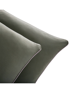 Наволочка из хлопкового сатина Brnice зеленый Laredoute