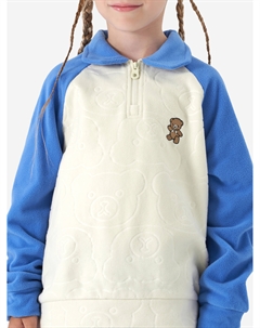 Джемпер флисовый модель «поло» детский, Синий Happy baby