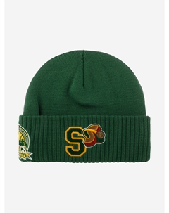 Шапка с отворотом MITCHELL NESS KTCFMM21153-SSUGREN Seattle Supersonics NBA (зеленый), Зеленый Mitchell and ness