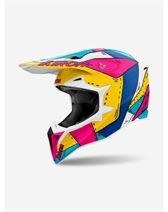 Мотошлем Кроссовый WRAAP PAINT Matt, Мультицвет Airoh