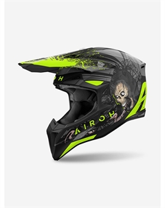 Мотошлем Кроссовый WRAAP DARKNESS Matt, Серый Airoh