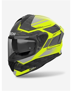 Мотошлем Интеграл SPARK 2 ZENITH Yellow Matt, Серый Airoh