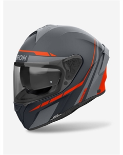 Мотошлем Интеграл SPARK 2 SPINNER Orange Matt, Серый Airoh