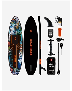 Надувная двухслойная SUP-доска AURORA 01, 11' 335*83*15 см, сапборд, Черный Skatinger