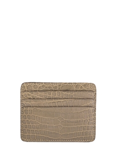 Визитница для карт и визиток из кожи крокодила Bardini