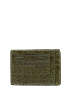 Визитница для карт и визиток из кожи крокодила Bardini