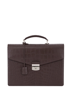 Портфель из кожи крокодила Bardini