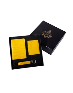 Подарочный набор (картхолдер, брелок, обложка на паспорт) Bardini