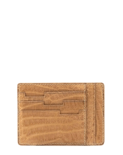 Визитница для карт и визиток из кожи крокодила Bardini