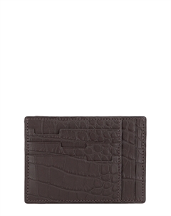 Визитница для карт и визиток из кожи крокодила Bardini