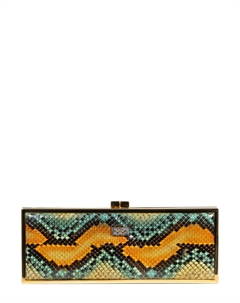 Клатч из кожи питона City Cell в металлической раме А011 Boa