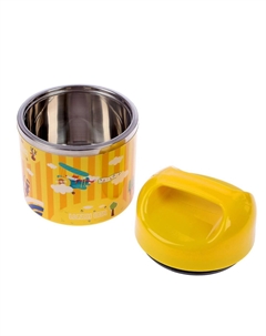 Ланч бокс, 630 мл, 11×15 см, нержавеющая сталь, желтый Take it easy