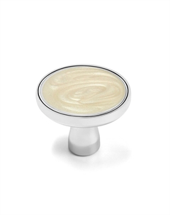 Ручка-кнопка рк103, d=33 мм, пластик, цвет хром Cappio