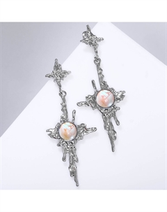 Серьги под натуральный камень Qf