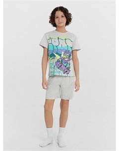 Комплект домашний для мальчиков серый с принтом Mark formelle