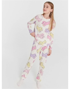 Пижама для девочек кремовая с принтом Mark formelle
