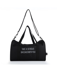 Сумка дорожная на молнии, с подкладкой, длинный ремень, маленький размер, черная Textura