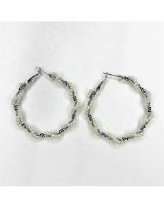 Серьги-кольца с бисером Gil me eva