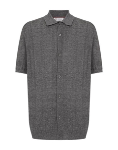 Рубашка изо льна и хлопка Brunello cucinelli