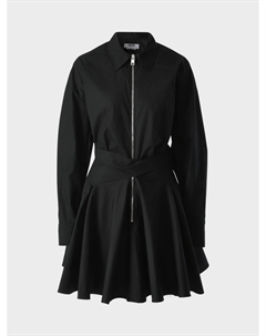 Платье мини на молнии, черное Msgm